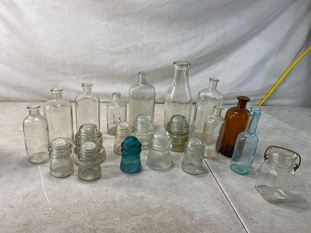 Glass Bottle, Jar, and Glass Insulator