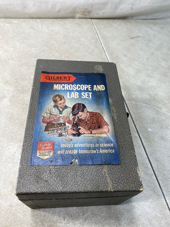 Gilbert No. 13081 Gold Medal Mirro-Flector Microscope Set