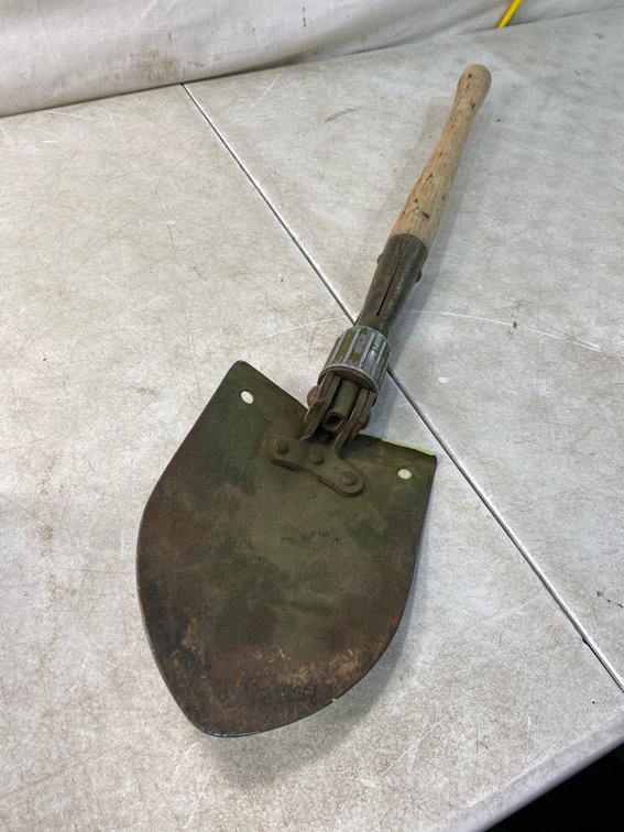 Folding Entrenching Tool with Wooden Handle