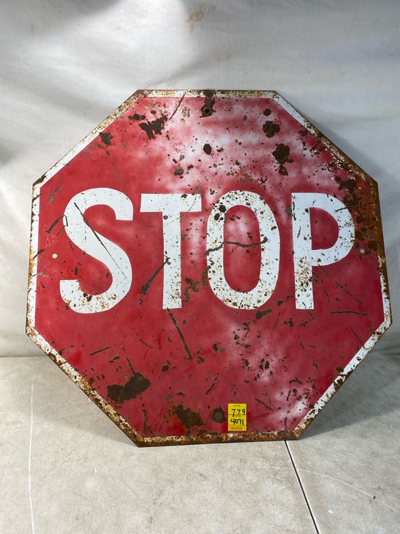 Octagonal Metal STOP Sign