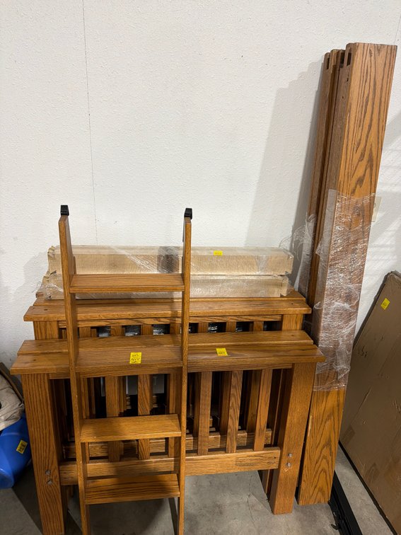 Mission-Style Oak Bunk Bed