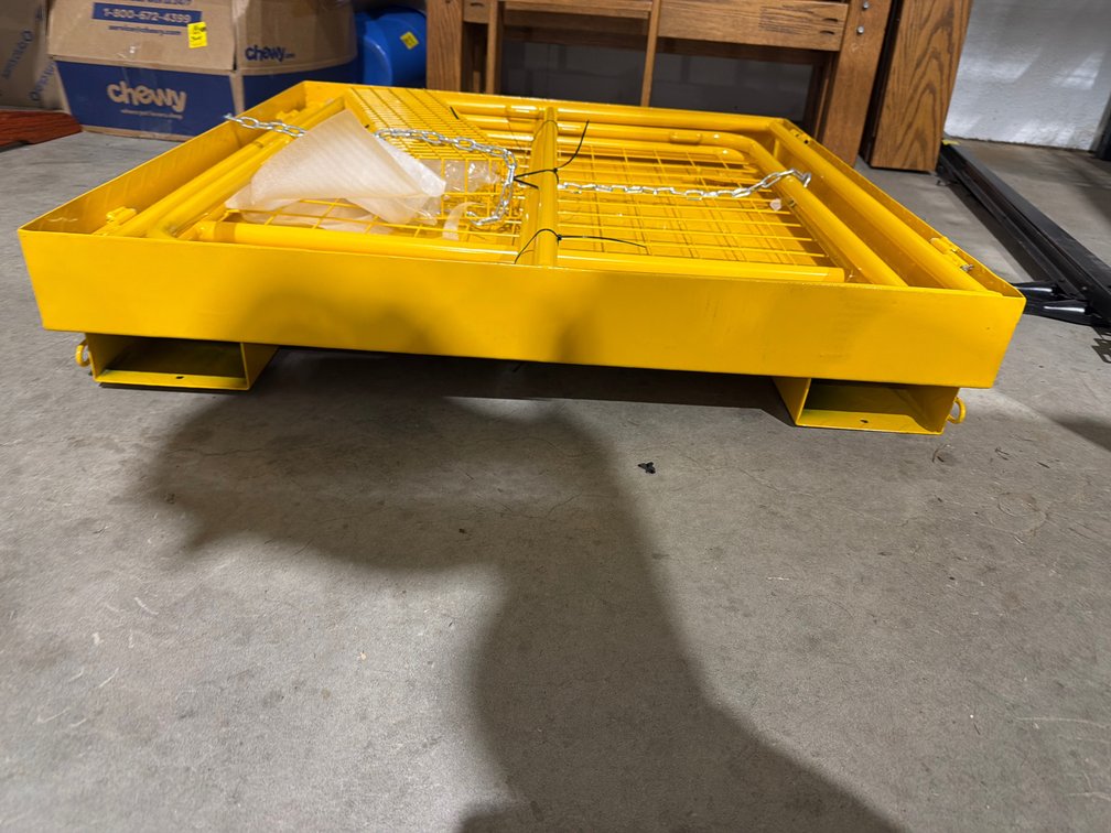 36 in x 36 in Folding Forklift Safety Cage Work Platform