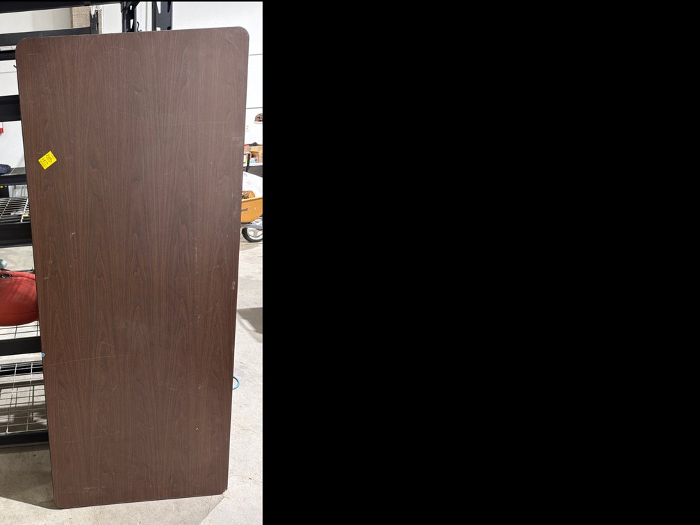 Dark Brown Woodgrain Laminate Folding Table