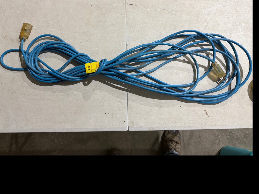 Blue Extension Cord with Molded Plugs
