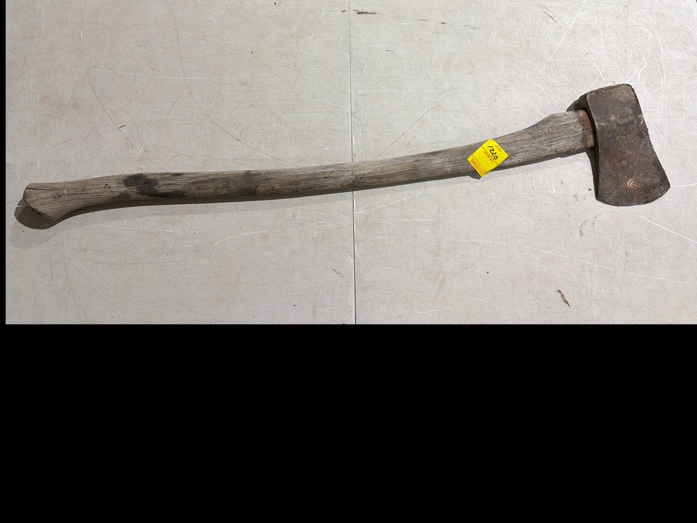 Single-Bit Axe with Wooden Handle