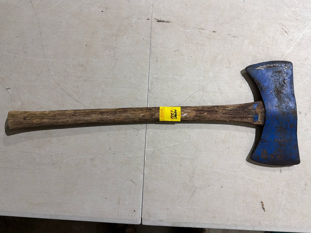 Double-Bit Axe with Wooden Handle