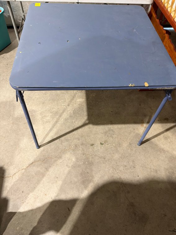 Blue Folding Card Table