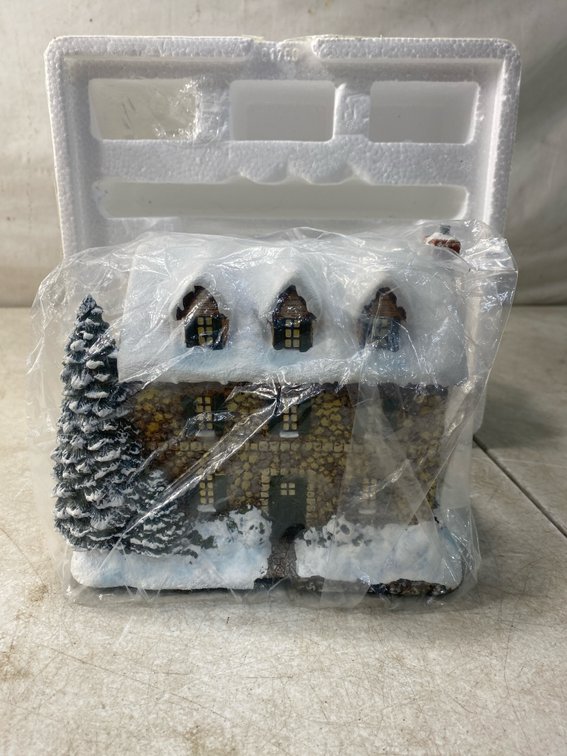Miniature Stone Winter Village House