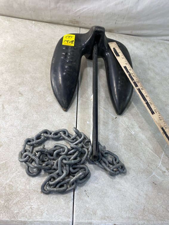 Roloff Supreme 28 lb Vinyl Coated Navy Anchor with Chain