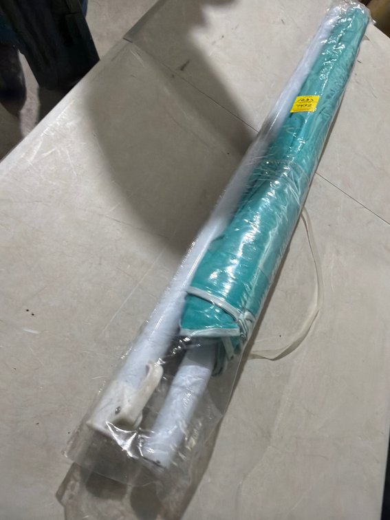 Teal Umbrella with Frame Pole Assembly