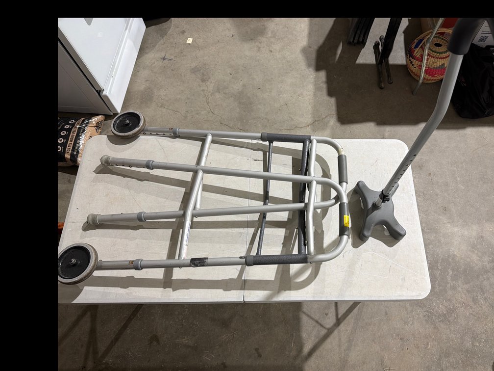 Folding Walker, Quad Cane, and Bed Assist Rail