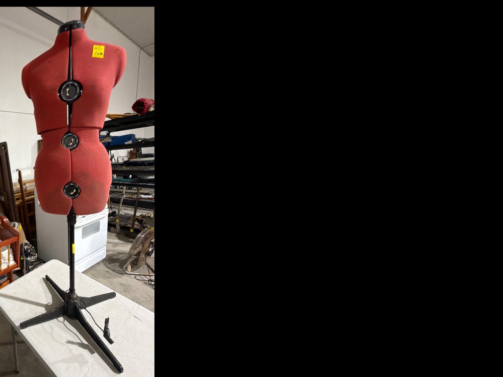 Adjustable Red Fabric Dress Form Torso