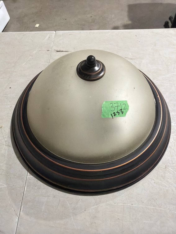 Flush Mount Ceiling Light Fixture with Frosted Glass Dome
