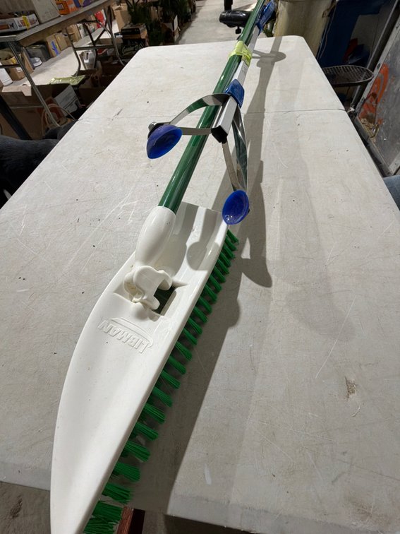 Scrub Brush, Reacher Grabber Tool, and Wheeled Lawn Edger