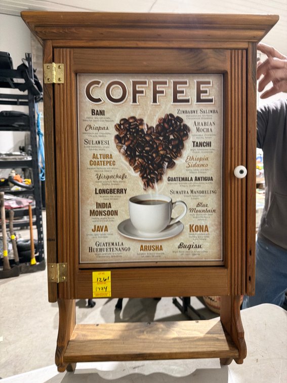 Wooden Wall-Mounted Coffee Cabinet