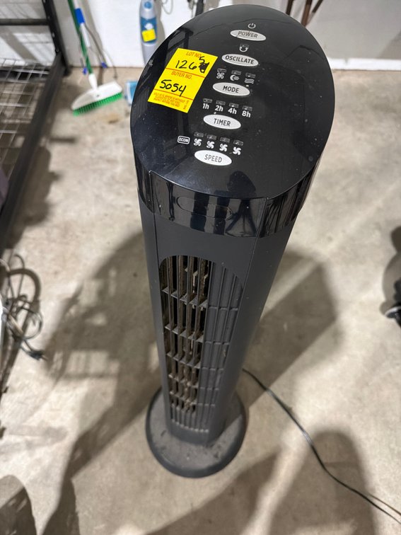 Black Oscillating Tower Fan