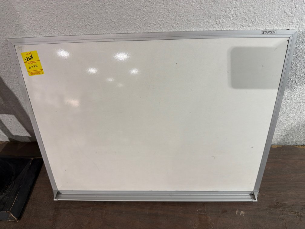 Staples Whiteboard with Marker Tray