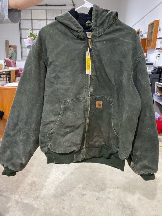 Carhartt J25 MOS Hooded Duck Canvas Work Jacket - Size Large Regular