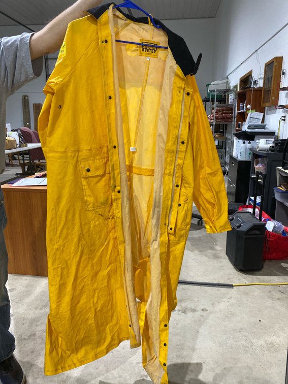 Storm Buster Full-Length Rain Slicker Coat, Size XXL