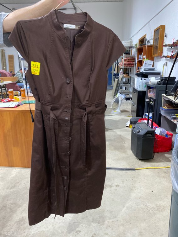 Calvin Klein Size 12 Brown Short-Sleeve Dress