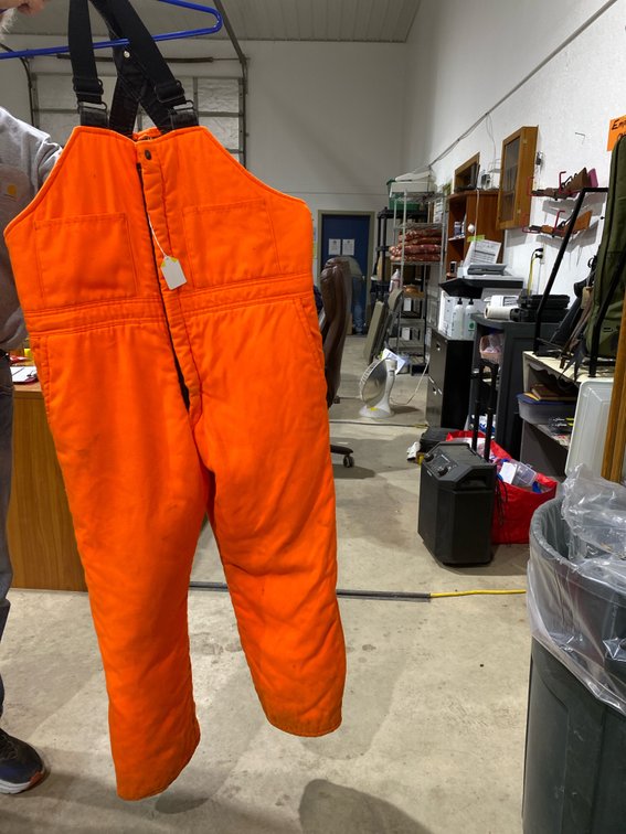 Walls Blizzard-Pruf Blaze Orange Insulated Bib Overall, Large Short