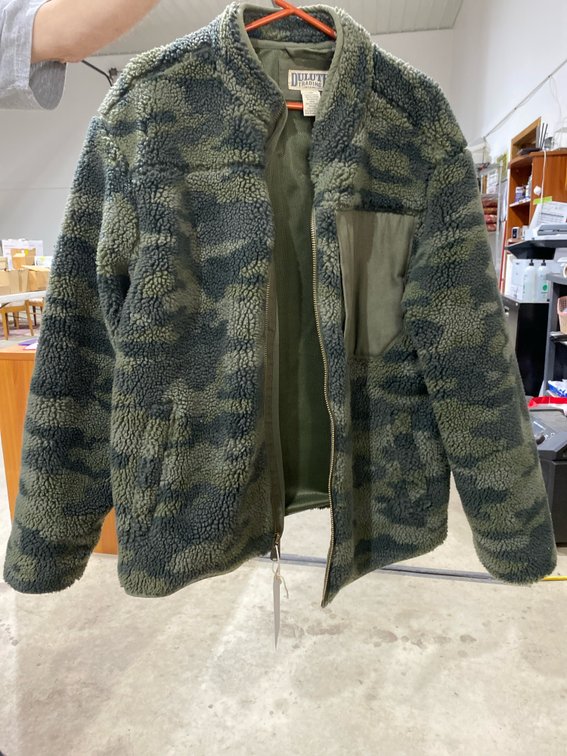 Duluth Trading Camouflage Fleece Jacket, Size XL