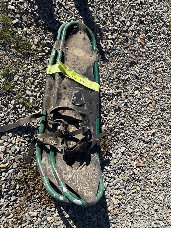 Green Tubular Metal Frame Snowshoes