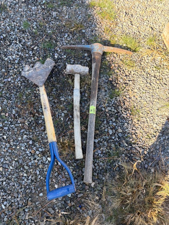 Pickaxe, Hand Sledge Hammer, Notched Scraper