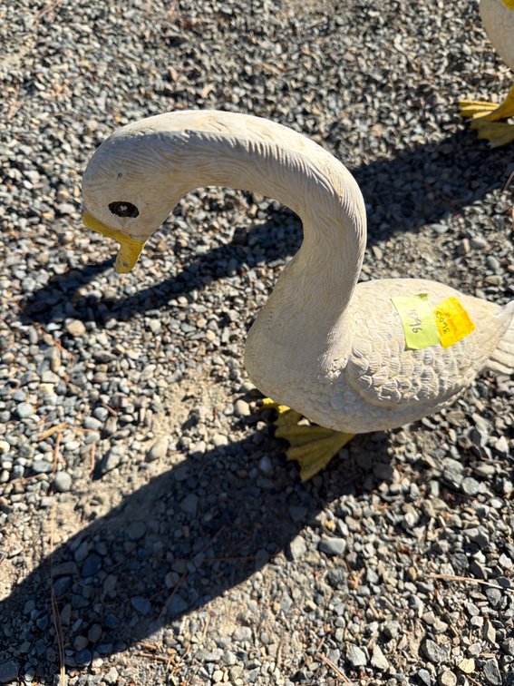 Molded Composite Goose Garden Statue