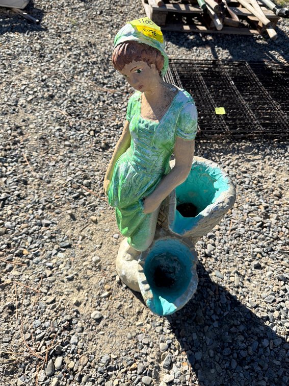 Cast Concrete Garden Fountain Maiden Statue