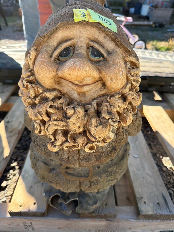 Molded Garden Gnome Statue