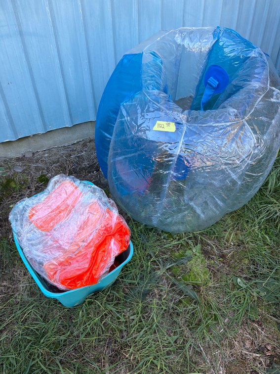Inflatable Bumper Ball with Storage Bin