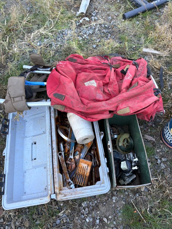 Backpack, Tool Box, and Metal Storage Box