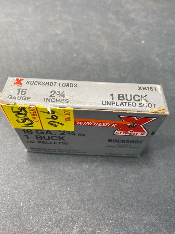 Winchester Super-X 16 Gauge 1 Buck Ammunition Box
