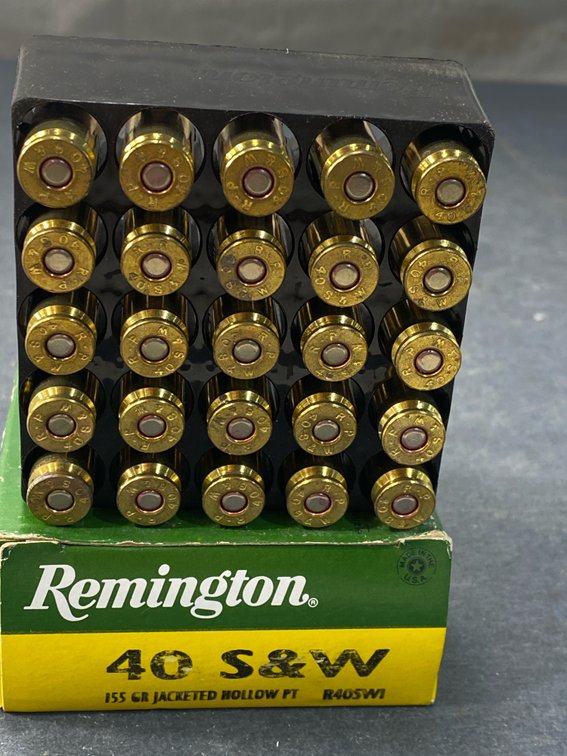 Remington .40 S&W 155 Gr Jacketed Hollow Point Ammunition