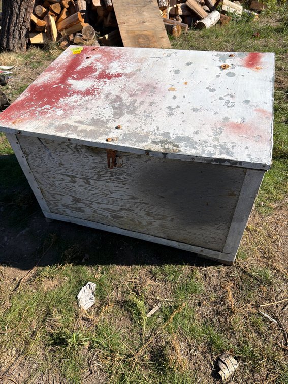 Plywood Utility Storage Box with Hinged Lid