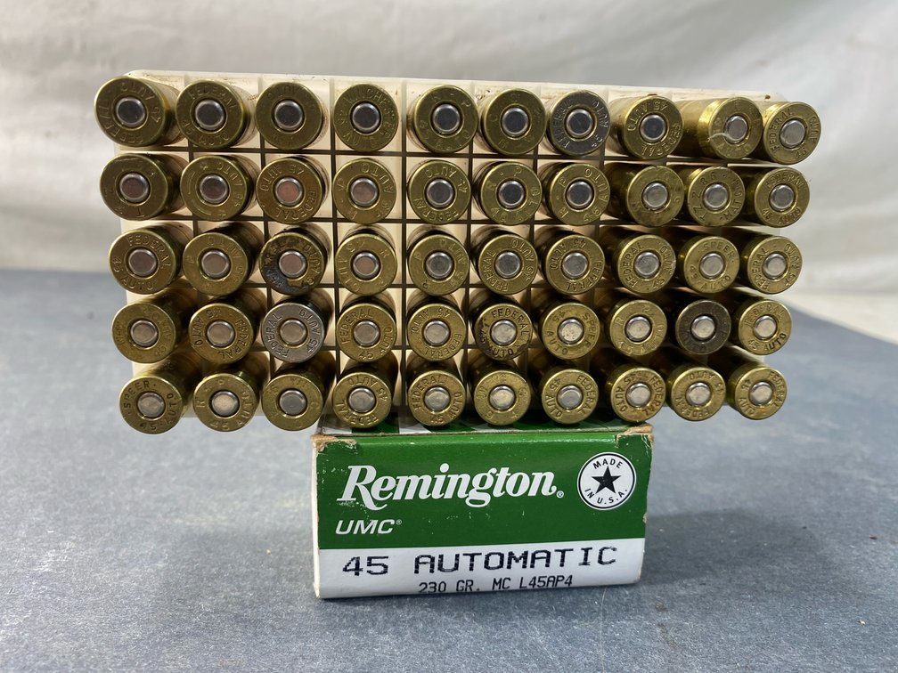 .45 Auto Ammunition with Remington UMC Box