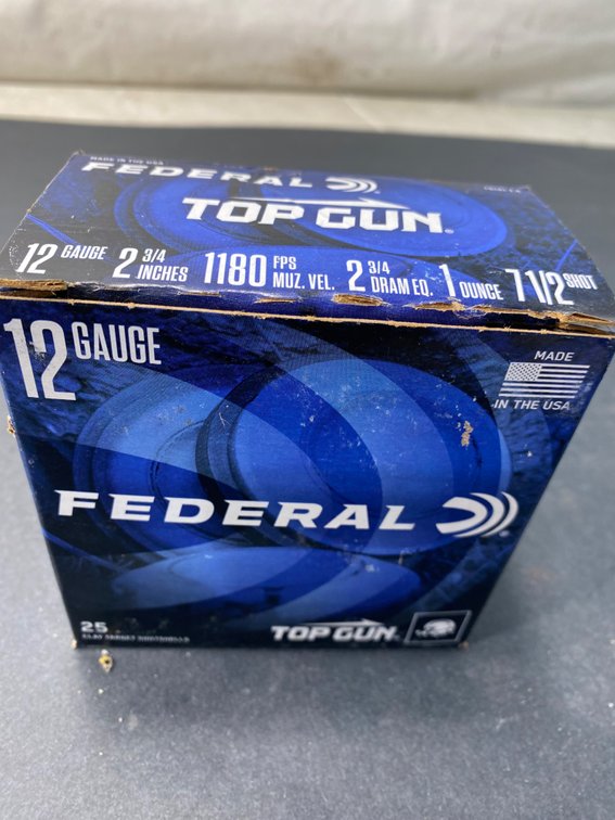 Federal Top Gun 12 Gauge Shotgun Shell Box