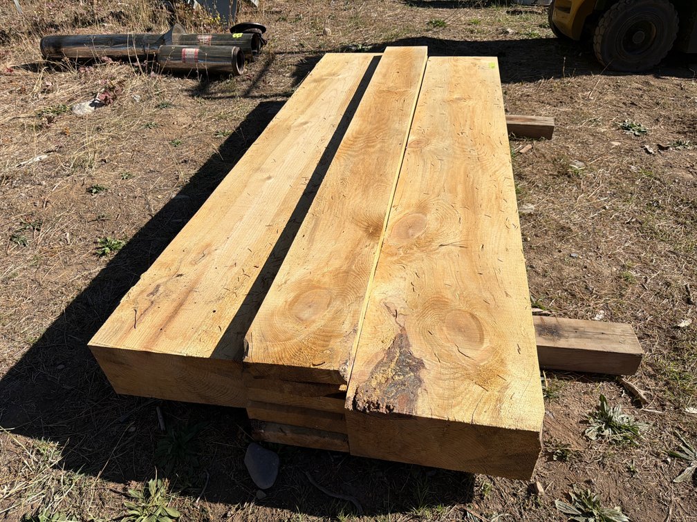 Rough-Sawn Wood Timber Beam and Slab