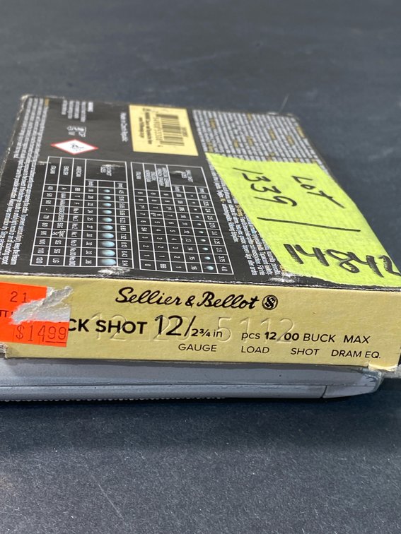 Sellier & Bellot 12 Gauge 00 Buckshot Ammunition Box