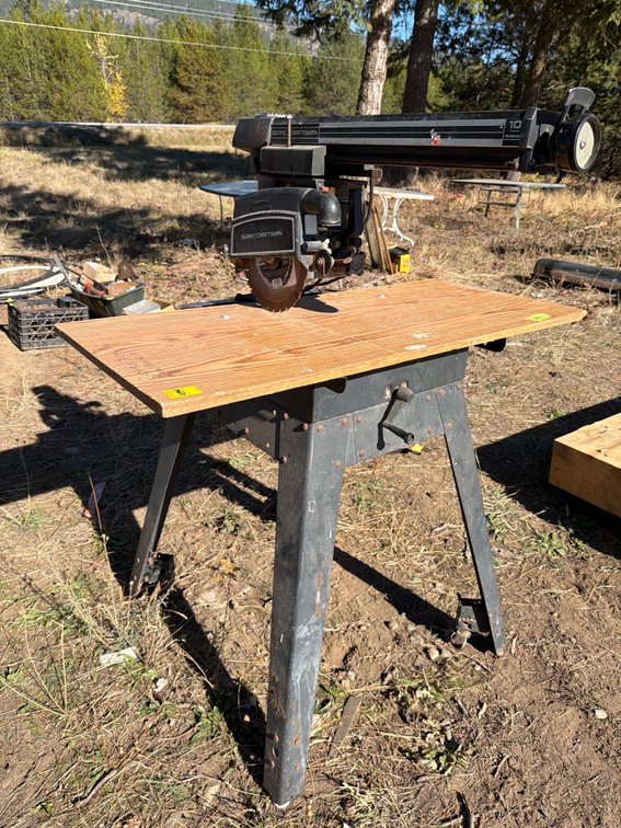 Sears Craftsman 10-Inch Radial Arm Saw with Stand