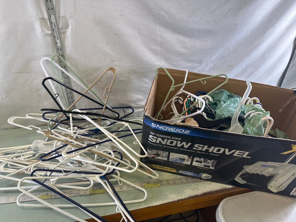 Plastic and Wire Clothes Hangers