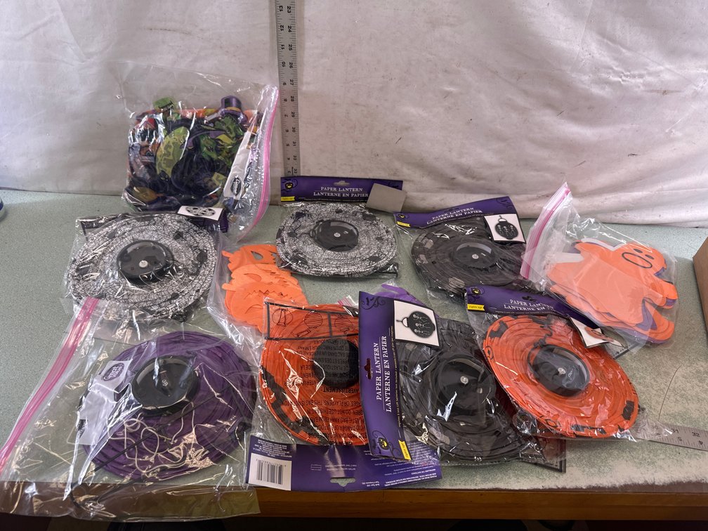 Halloween Light-Up Paper Lantern and Paper Decoration