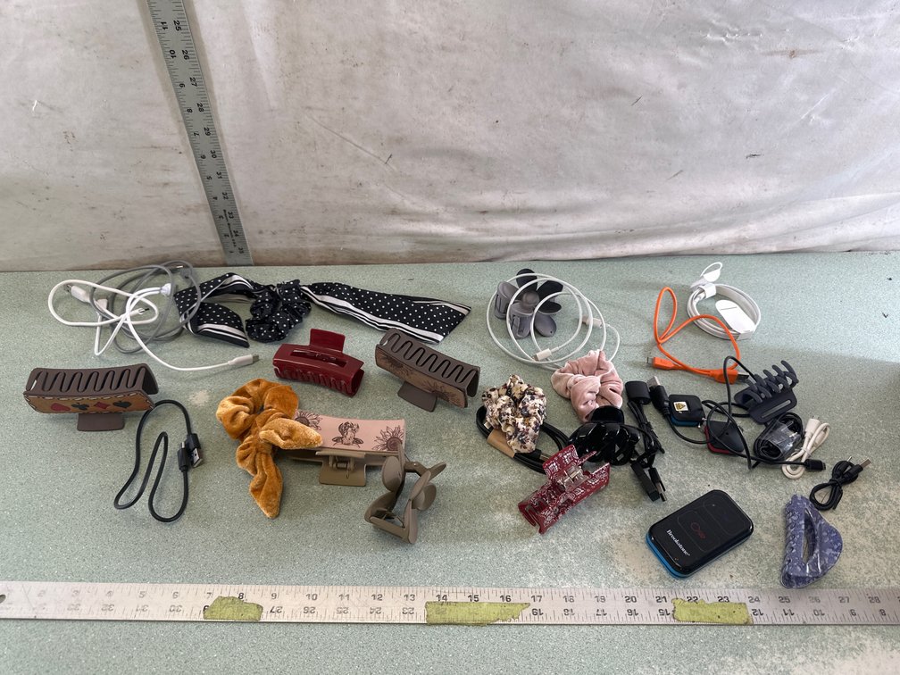 Hair Accessory, Charging Cable, and Key Locator