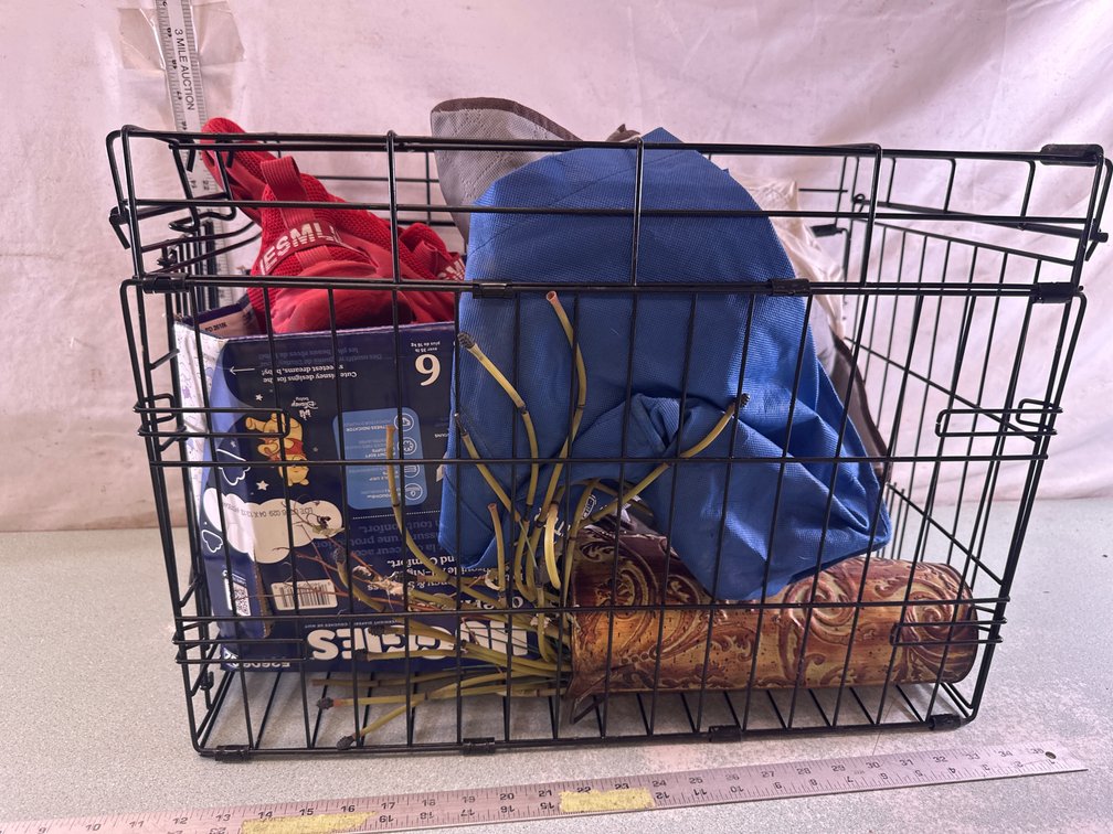 Wire Pet Crate with Contents