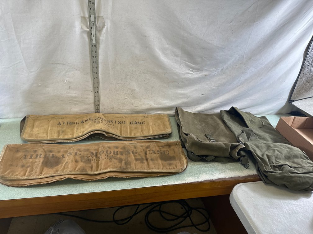 Military Canvas Airplane Mooring Case and Field Bag