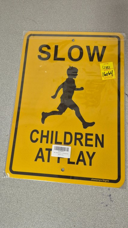 Jowanyo Signs Slow Children at Play Metal Street Sign