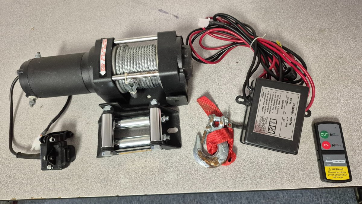 Model ATV 3000 12V DC Electric Winch Kit
