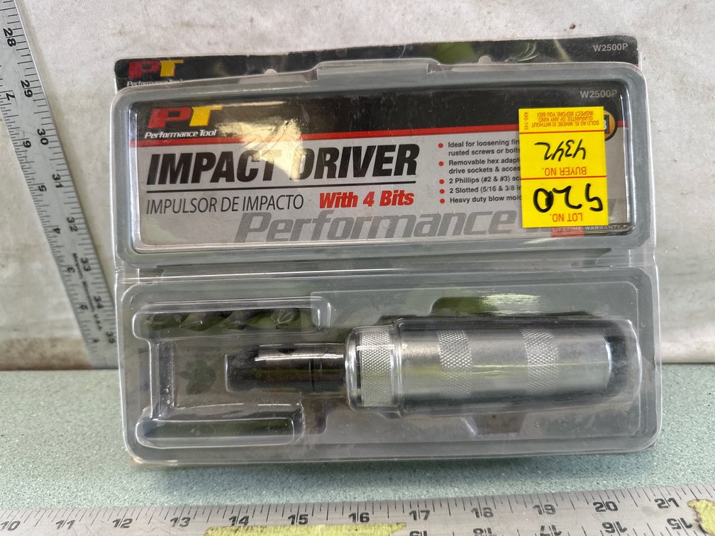 Performance Tool W2500P Manual Impact Driver Set