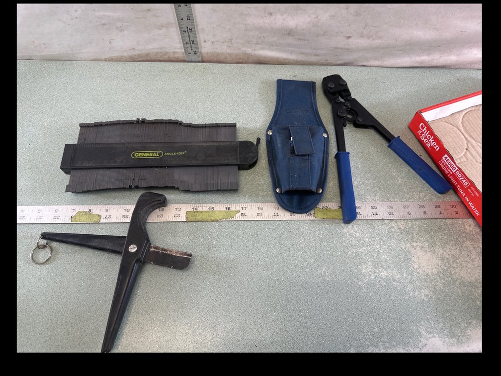 Contour Gauge, Crimping Tool, and Pipe Cutter